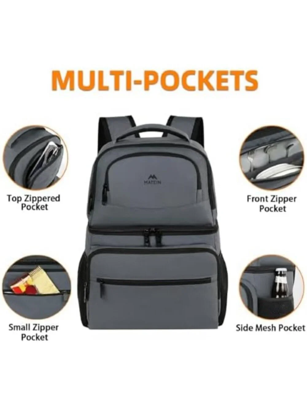 Insulated Cooler Backpack for 26/40 Cans - Perfect Lunch Bag for Men & Women
